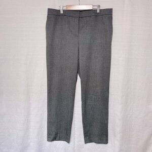 Ann Taylor Grey Textured Structured Dress Pants Sz 10